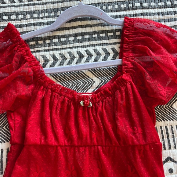 Red babydoll dress - Picture 3 of 4